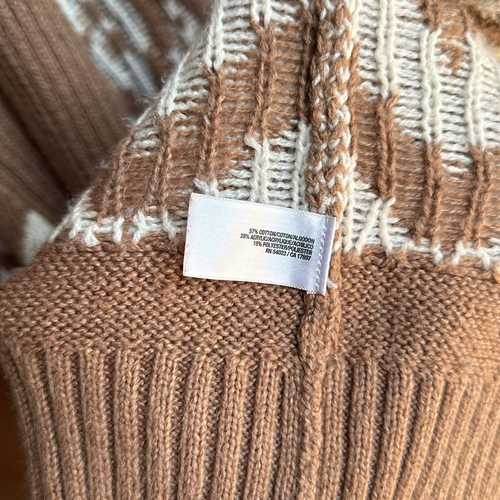 Old Navy Brown/Cream Cardigan- Size XS - Picture 4 of 4